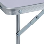 vidaXL Masă de camping pliabilă, alb, 60 x 40 cm, aluminiu vidaXL Masă de camping pliabilă, alb, 60 x 40 cm, aluminiu