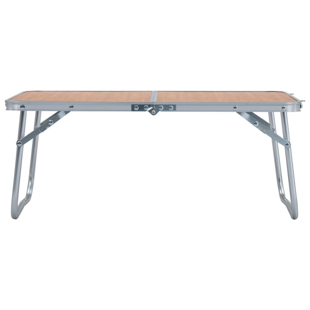 vidaXL Masă de camping pliabilă, maro, 60 x 40 cm, aluminiu