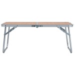vidaXL Masă de camping pliabilă, maro, 60 x 40 cm, aluminiu vidaXL Masă de camping pliabilă, maro, 60 x 40 cm, aluminiu