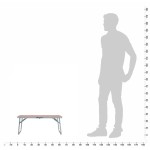 vidaXL Masă de camping pliabilă, maro, 60 x 40 cm, aluminiu vidaXL Masă de camping pliabilă, maro, 60 x 40 cm, aluminiu