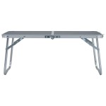 vidaXL Masă de camping pliabilă, gri, 60 x 40 cm, aluminiu vidaXL Masă de camping pliabilă, gri, 60 x 40 cm, aluminiu