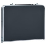 vidaXL Masă de camping pliabilă, gri, 60 x 40 cm, aluminiu vidaXL Masă de camping pliabilă, gri, 60 x 40 cm, aluminiu