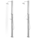 vidaXL Duș de grădină, oțel inoxidabil, drept