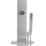 vidaXL Duș de grădină, oțel inoxidabil, drept