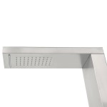 vidaXL Duș de grădină, oțel inoxidabil, pătrat