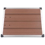 vidaXL Cădiță de duș de exterior maro 80x62 cm WPC și oțel inoxidabil vidaXL Cădiță de duș de exterior maro 80x62 cm WPC și oțel inoxidabil
