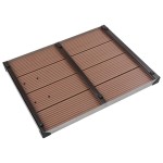 vidaXL Cădiță de duș de exterior maro 80x62 cm WPC și oțel inoxidabil vidaXL Cădiță de duș de exterior maro 80x62 cm WPC și oțel inoxidabil
