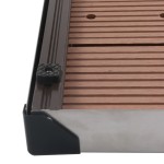 vidaXL Cădiță de duș de exterior maro 80x62 cm WPC și oțel inoxidabil vidaXL Cădiță de duș de exterior maro 80x62 cm WPC și oțel inoxidabil