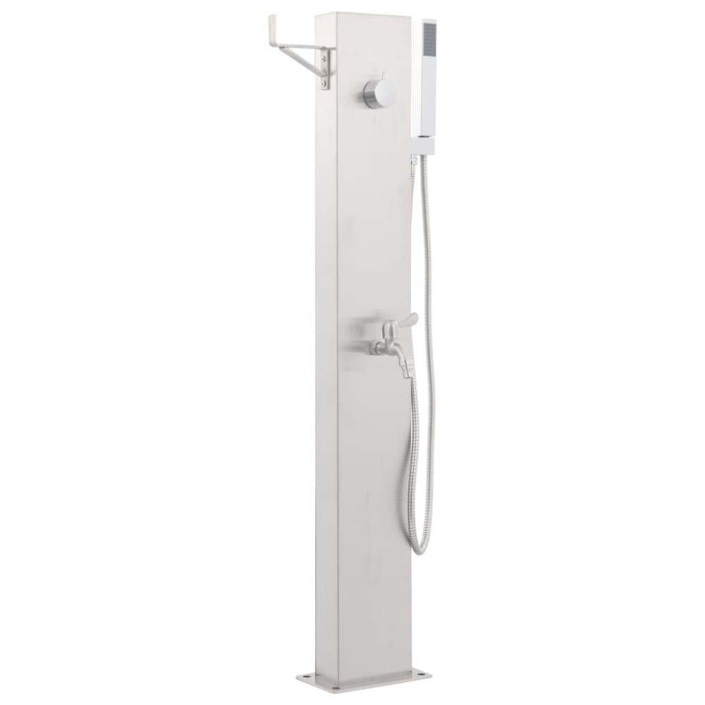 vidaXL Robinet de duș pentru grădină, 110 cm, oțel inoxidabil