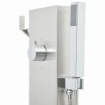 vidaXL Robinet de duș pentru grădină, 110 cm, oțel inoxidabil vidaXL Robinet de duș pentru grădină, 110 cm, oțel inoxidabil