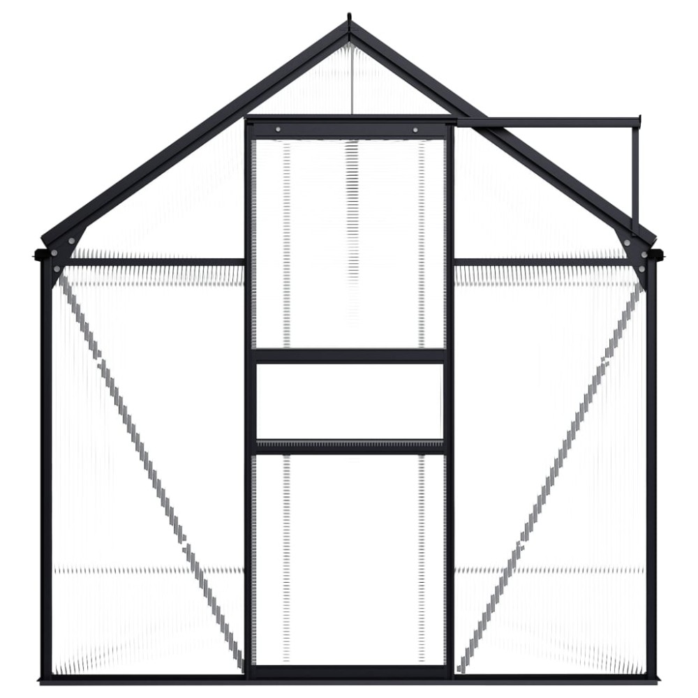 vidaXL Seră, antracit, 7,03 m², aluminiu