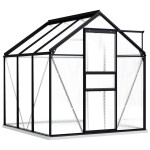 vidaXL Seră cu cadru de bază, antracit, 3,61 m², aluminiu vidaXL Seră cu cadru de bază, antracit, 3,61 m², aluminiu
