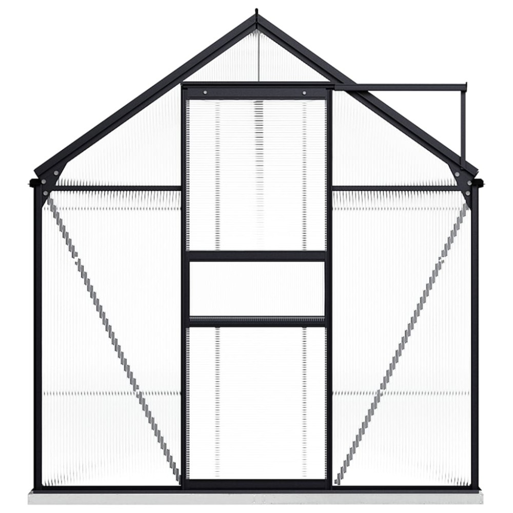 vidaXL Seră cu cadru de bază, antracit, 9,31 m², aluminiu
