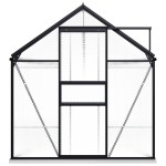 vidaXL Seră cu cadru de bază, antracit, 9,31 m², aluminiu vidaXL Seră cu cadru de bază, antracit, 9,31 m², aluminiu