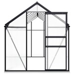 vidaXL Seră cu cadru de bază, antracit, 9,31 m², aluminiu vidaXL Seră cu cadru de bază, antracit, 9,31 m², aluminiu