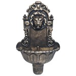 vidaXL Fântână de perete cu design cap de leu, bronz vidaXL Fântână de perete cu design cap de leu, bronz