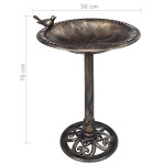 vidaXL Bazin pentru păsări de grădină, bronz, plastic vidaXL Bazin pentru păsări de grădină, bronz, plastic