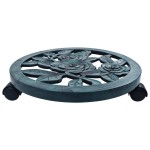 vidaXL Suporturi de plante cu role, 6 buc., verde, 38 cm, plastic