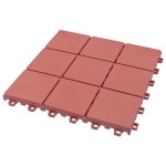 vidaXL Plăci pardoseală, 10 buc., roșu, 30,5 x 30,5 cm, plastic vidaXL Plăci pardoseală, 10 buc., roșu, 30,5 x 30,5 cm, plastic