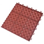vidaXL Plăci pardoseală, 10 buc., roșu, 30,5 x 30,5 cm, plastic vidaXL Plăci pardoseală, 10 buc., roșu, 30,5 x 30,5 cm, plastic