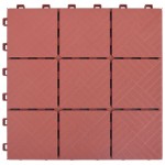 vidaXL Plăci pardoseală, 10 buc., roșu, 30,5 x 30,5 cm, plastic vidaXL Plăci pardoseală, 10 buc., roșu, 30,5 x 30,5 cm, plastic