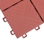 vidaXL Plăci pardoseală, 10 buc., roșu, 30,5 x 30,5 cm, plastic vidaXL Plăci pardoseală, 10 buc., roșu, 30,5 x 30,5 cm, plastic