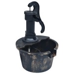 vidaXL Fântână de apă de grădină cu butoi, cu pompă vidaXL Fântână de apă de grădină cu butoi, cu pompă