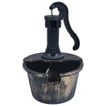 vidaXL Fântână de apă de grădină cu butoi, cu pompă vidaXL Fântână de apă de grădină cu butoi, cu pompă