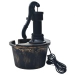 vidaXL Fântână de apă de grădină cu butoi, cu pompă vidaXL Fântână de apă de grădină cu butoi, cu pompă
