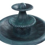 vidaXL Bazin pentru păsări cu fântână, verde, 50 x 91 cm, plastic vidaXL Bazin pentru păsări cu fântână, verde, 50 x 91 cm, plastic