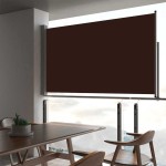 vidaXL Copertină laterală retractabilă, maro, 140 x 300 cm vidaXL Copertină laterală retractabilă, maro, 140 x 300 cm