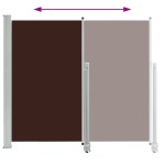 vidaXL Copertină laterală retractabilă, maro, 140 x 300 cm vidaXL Copertină laterală retractabilă, maro, 140 x 300 cm