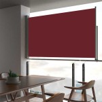vidaXL Copertină laterală retractabilă de terasă, roșu, 140 x 300 cm vidaXL Copertină laterală retractabilă de terasă, roșu, 140 x 300 cm