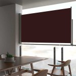 vidaXL Copertină laterală retractabilă de terasă, maro, 160 x 300 cm vidaXL Copertină laterală retractabilă de terasă, maro, 160 x 300 cm