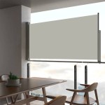 vidaXL Copertină laterală retractabilă de terasă, crem, 80 x 300 cm vidaXL Copertină laterală retractabilă de terasă, crem, 80 x 300 cm