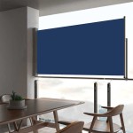 vidaXL Copertină laterală retractabilă de terasă, albastru, 80x300 cm vidaXL Copertină laterală retractabilă de terasă, albastru, 80x300 cm
