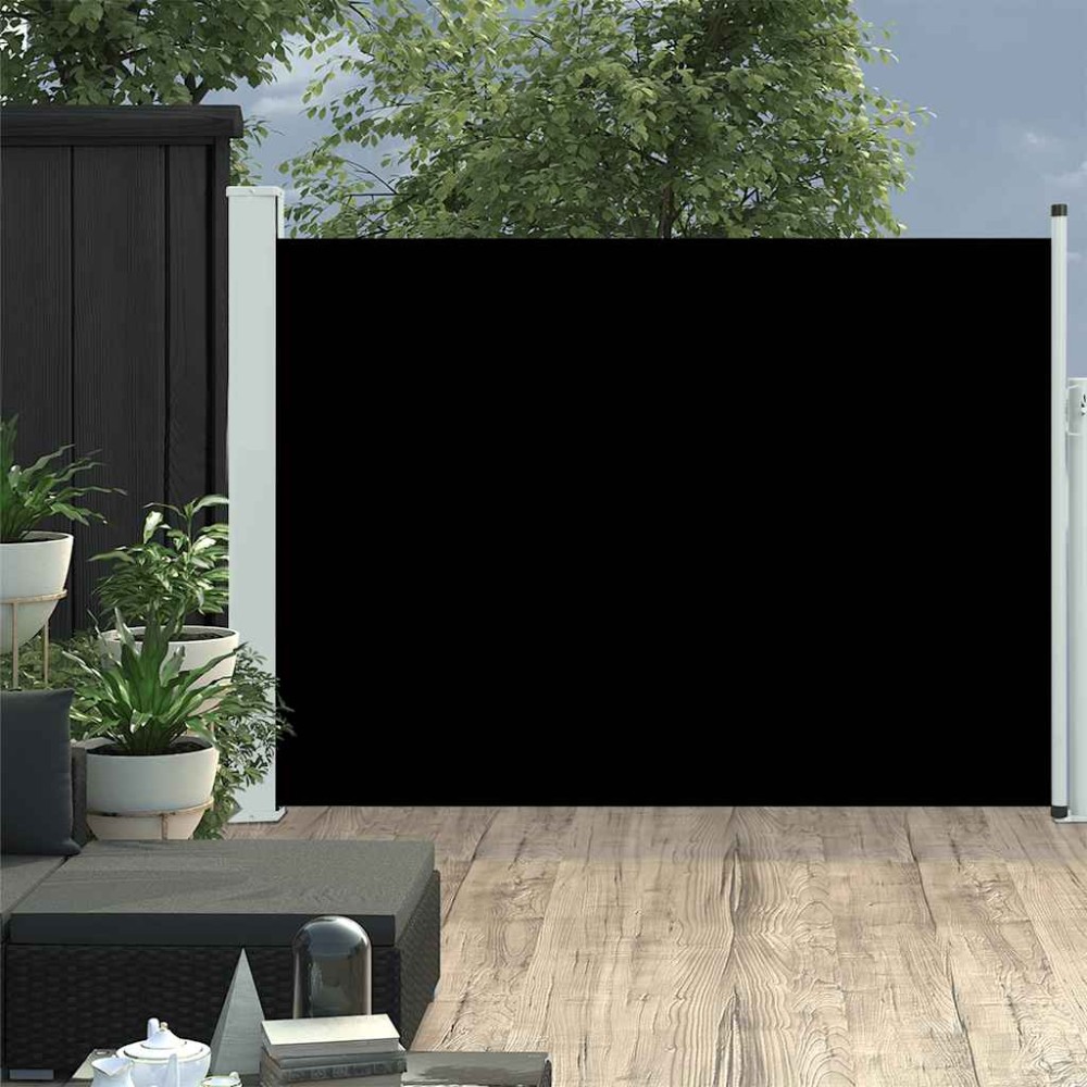 vidaXL Copertină laterală retractabilă de terasă, negru, 100x500 cm