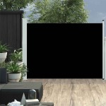 vidaXL Copertină laterală retractabilă de terasă, negru, 100x500 cm vidaXL Copertină laterală retractabilă de terasă, negru, 100x500 cm
