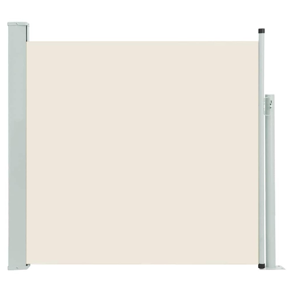 vidaXL Copertină laterală retractabilă de terasă, crem, 100 x 500 cm