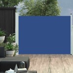 vidaXL Copertină laterală retractabilă terasă, albastru, 120x500 cm vidaXL Copertină laterală retractabilă terasă, albastru, 120x500 cm