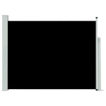 vidaXL Copertină laterală retractabilă de terasă, negru, 140x500 cm vidaXL Copertină laterală retractabilă de terasă, negru, 140x500 cm
