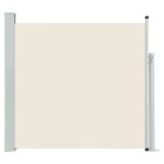 vidaXL Copertină laterală retractabilă de terasă, crem, 140 x 500 cm vidaXL Copertină laterală retractabilă de terasă, crem, 140 x 500 cm