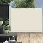 vidaXL Copertină laterală retractabilă de terasă, crem, 140 x 500 cm vidaXL Copertină laterală retractabilă de terasă, crem, 140 x 500 cm