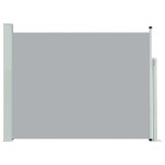 vidaXL Copertină laterală retractabilă de terasă, gri, 140 x 500 cm vidaXL Copertină laterală retractabilă de terasă, gri, 140 x 500 cm