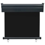 vidaXL Copertină laterală de balcon, negru, 80 x 250 cm vidaXL Copertină laterală de balcon, negru, 80 x 250 cm