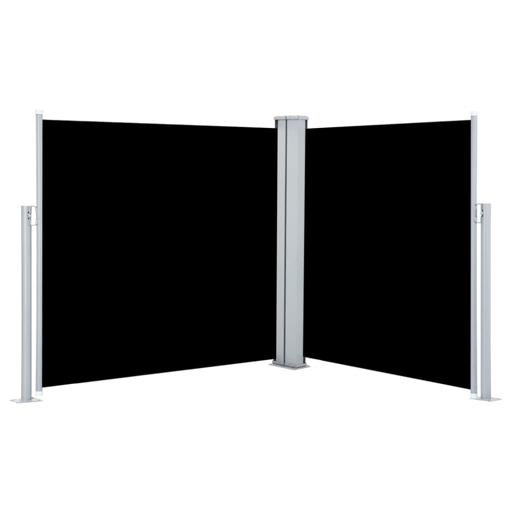 vidaXL Copertină laterală retractabilă, negru, 100 x 600 cm