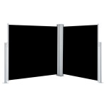 vidaXL Copertină laterală retractabilă, negru, 100 x 600 cm