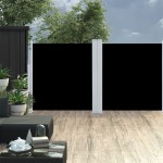 vidaXL Copertină laterală retractabilă, negru, 100 x 600 cm