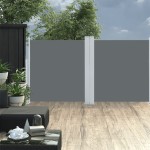 vidaXL Copertină laterală retractabilă, antracit, 100 x 600 cm vidaXL Copertină laterală retractabilă, antracit, 100 x 600 cm