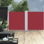 vidaXL Copertină laterală retractabilă, roșu, 100 x 600 cm